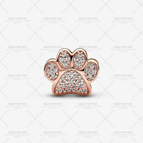 Pandora Sparkling Paw Print Charm - Picture 2 of 5